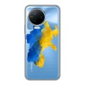 Полупрозрачный дизайнерский силиконовый чехол для Infinix Note 12 Pro Флаг Украины