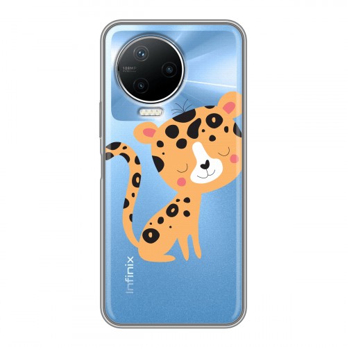 Дизайнерский пластиковый чехол для Infinix Note 12 Pro Прозрачные леопарды