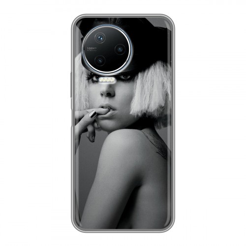 Дизайнерский силиконовый с усиленными углами чехол для Infinix Note 12 Pro Леди Гага