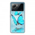 Дизайнерский силиконовый чехол для Infinix Note 12 VIP Бабочки голубые