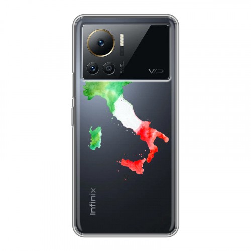 Полупрозрачный дизайнерский силиконовый чехол для Infinix Note 12 VIP Флаг Италии