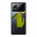 Полупрозрачный дизайнерский силиконовый чехол для Infinix Note 12 VIP Прозрачные крокодилы