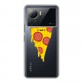 Полупрозрачный дизайнерский силиконовый чехол для Infinix Note 12 VIP Прозрачная Пицца