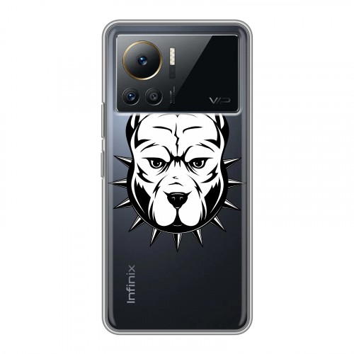 Полупрозрачный дизайнерский силиконовый с усиленными углами чехол для Infinix Note 12 VIP Прозрачные собаки
