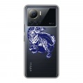 Полупрозрачный дизайнерский силиконовый чехол для Infinix Note 12 VIP Прозрачные тигры