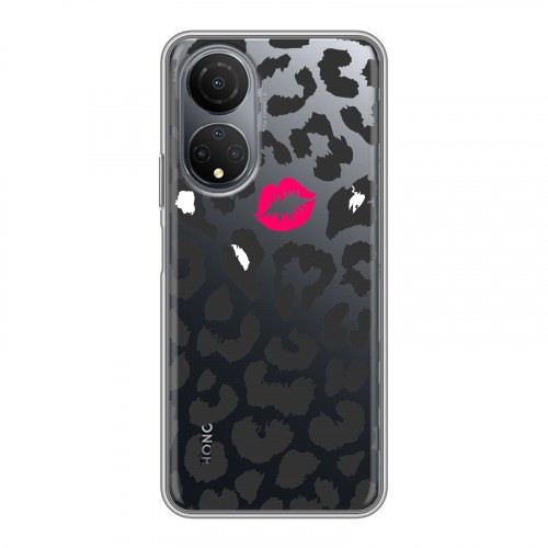 Полупрозрачный дизайнерский силиконовый чехол для Huawei Honor X7 Прозрачные поцелуи