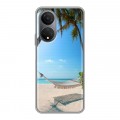 Дизайнерский силиконовый с усиленными углами чехол для Huawei Honor X7 пляж