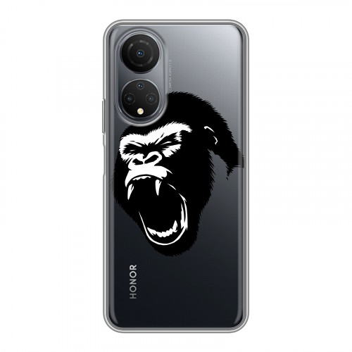 Полупрозрачный дизайнерский пластиковый чехол для Huawei Honor X7 Прозрачные обезьяны