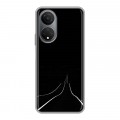 Дизайнерский силиконовый чехол для Huawei Honor X7 Минимализм на черном