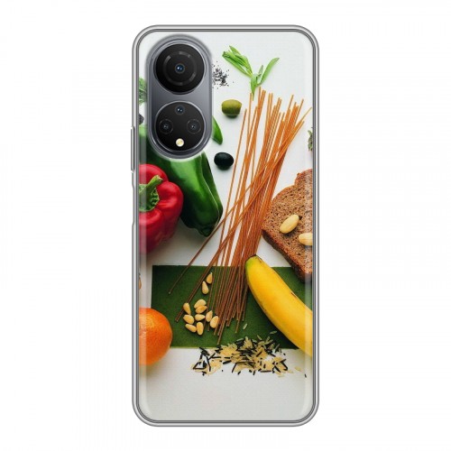 Дизайнерский силиконовый с усиленными углами чехол для Huawei Honor X7 Овощи