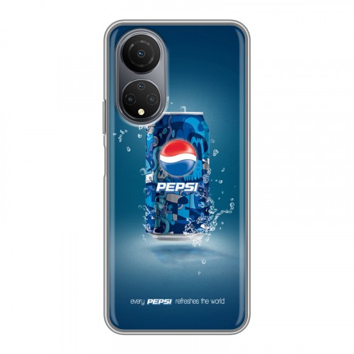 Дизайнерский силиконовый с усиленными углами чехол для Huawei Honor X7 Pepsi