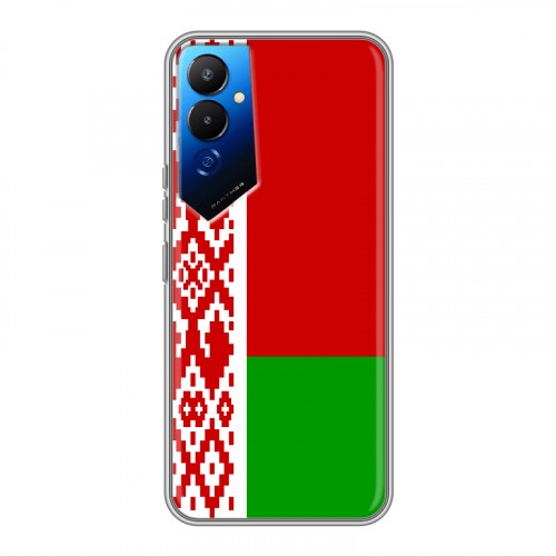 Дизайнерский силиконовый чехол для Tecno Pova 4 Флаг Белоруссии