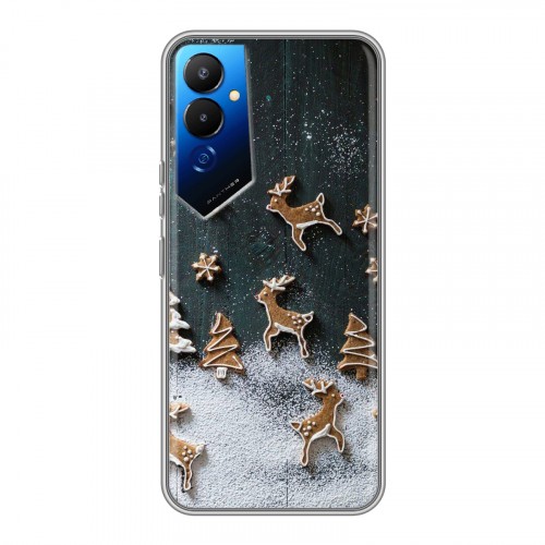 Дизайнерский силиконовый чехол для Tecno Pova 4 Christmas 2020