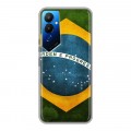 Дизайнерский силиконовый чехол для Tecno Pova 4 Флаг Бразилии