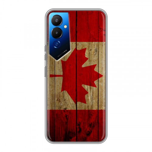 Дизайнерский силиконовый чехол для Tecno Pova 4 Флаг Канады