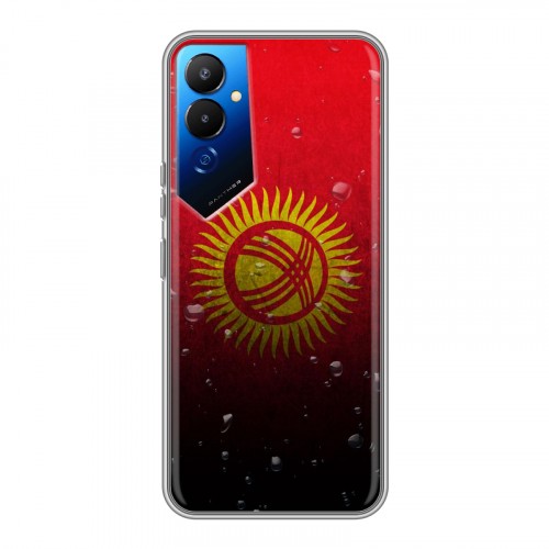 Дизайнерский силиконовый чехол для Tecno Pova 4 Флаг Киргизии