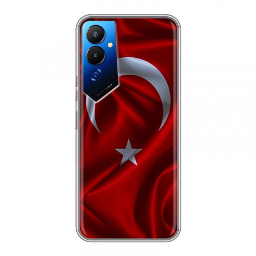 Дизайнерский силиконовый чехол для Tecno Pova 4 Флаг Турции