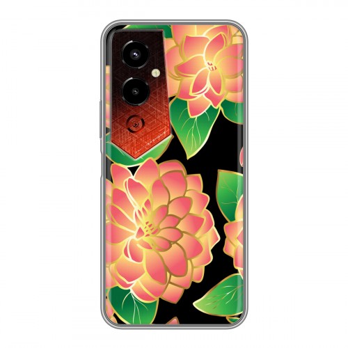Дизайнерский силиконовый чехол для Tecno Pova 4 Pro Люксовые цветы