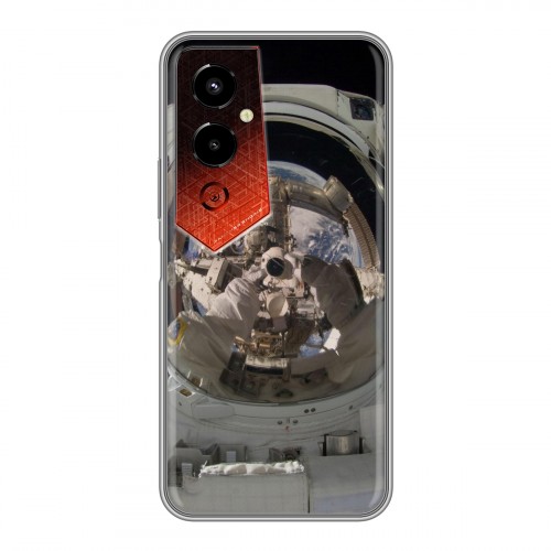 Дизайнерский силиконовый чехол для Tecno Pova 4 Pro Космонавт
