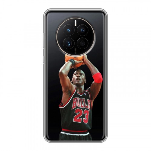 Полупрозрачный дизайнерский силиконовый с усиленными углами чехол для Huawei Mate 50 НБА