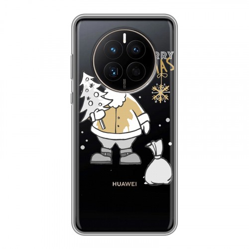 Полупрозрачный дизайнерский пластиковый чехол для Huawei Mate 50 Новый год