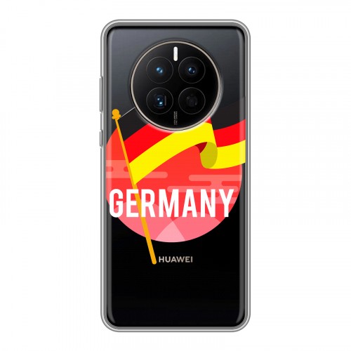 Полупрозрачный дизайнерский пластиковый чехол для Huawei Mate 50 Флаг Германии