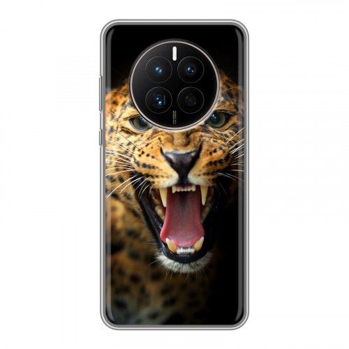 Дизайнерский силиконовый с усиленными углами чехол для Huawei Mate 50 Леопард