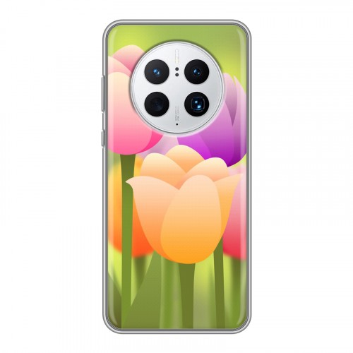 Дизайнерский силиконовый чехол для Huawei Mate 50 Pro Романтик цветы