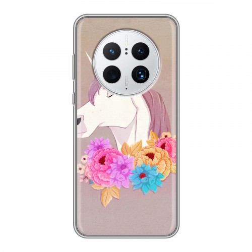Дизайнерский пластиковый чехол для Huawei Mate 50 Pro Животные с цветами