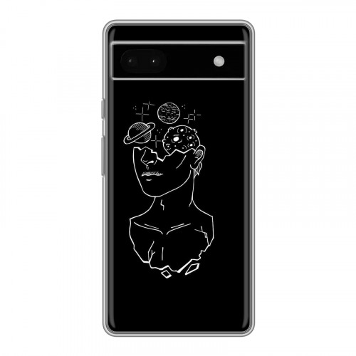 Дизайнерский силиконовый чехол для Google Pixel 6a Минимализм на черном