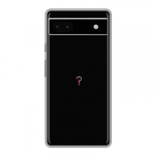 Дизайнерский силиконовый с усиленными углами чехол для Google Pixel 6a Минимализм на черном