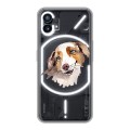 Полупрозрачный дизайнерский силиконовый чехол для Nothing Phone (1) Прозрачные собаки
