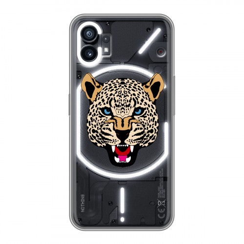Дизайнерский пластиковый чехол для Nothing Phone (1) Прозрачные леопарды