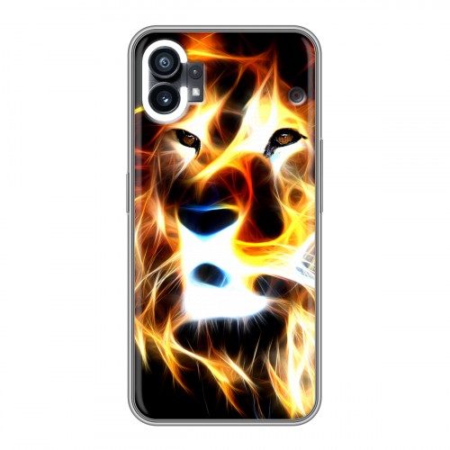 Дизайнерский силиконовый чехол для Nothing Phone (1) Пламенные животные