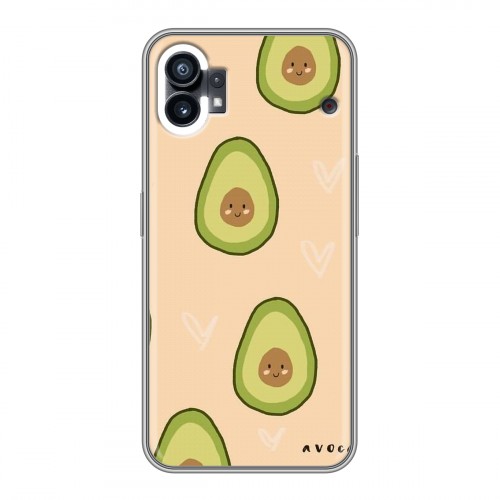 Дизайнерский силиконовый чехол для Nothing Phone (1) Веселое авокадо