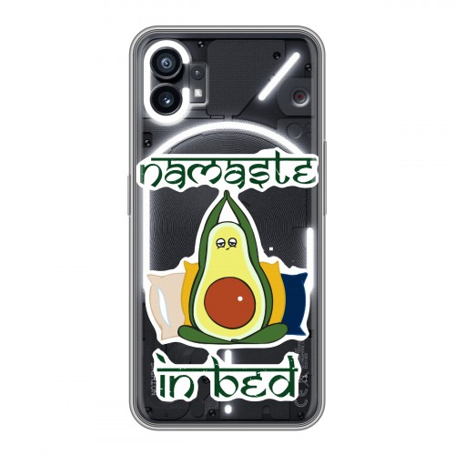 Полупрозрачный дизайнерский пластиковый чехол для Nothing Phone (1) Авокадо
