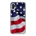 Дизайнерский силиконовый с усиленными углами чехол для Nothing Phone (1) Флаг США