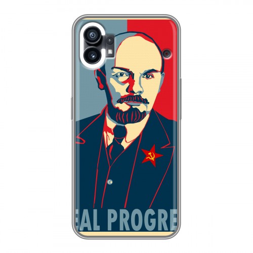 Дизайнерский силиконовый с усиленными углами чехол для Nothing Phone (1) Владимир Ленин