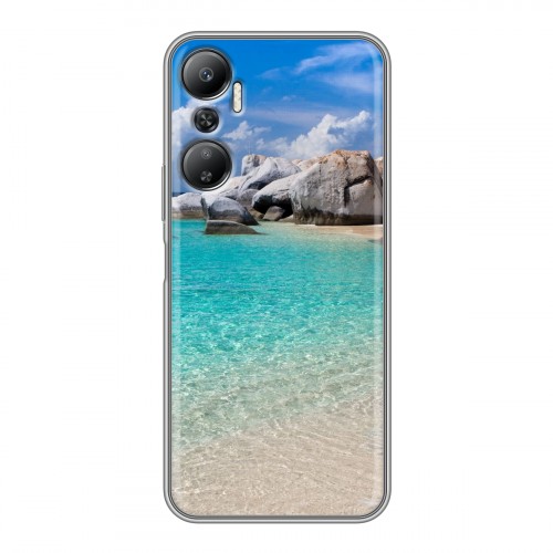 Дизайнерский силиконовый с усиленными углами чехол для Infinix Hot 20 пляж