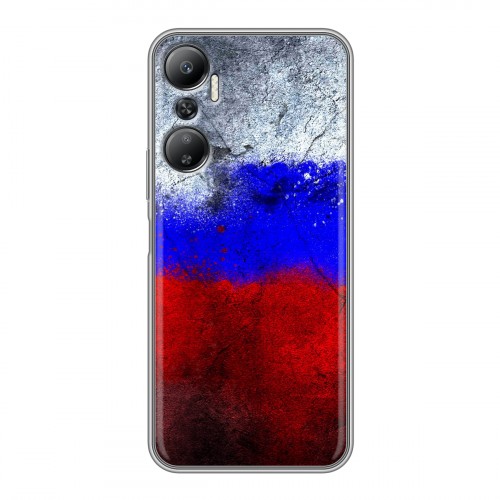 Дизайнерский силиконовый с усиленными углами чехол для Infinix Hot 20 Российский флаг