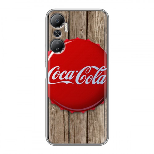 Дизайнерский силиконовый с усиленными углами чехол для Infinix Hot 20 Coca-cola