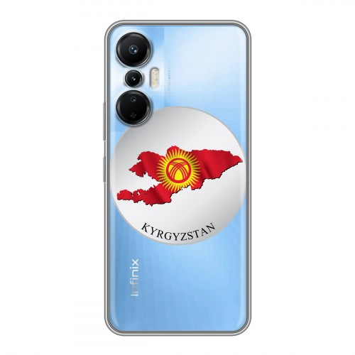 Полупрозрачный дизайнерский пластиковый чехол для Infinix Hot 20S флаг Киргизии