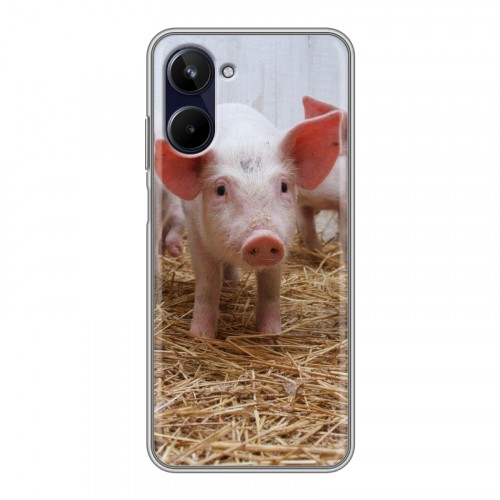 Дизайнерский силиконовый чехол для Realme 10 4G Свинки