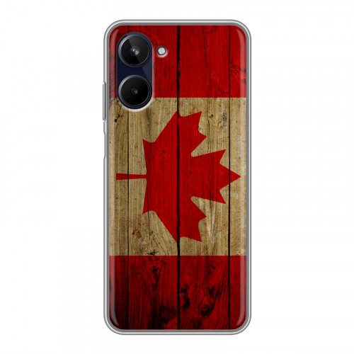 Дизайнерский силиконовый чехол для Realme 10 4G Флаг Канады