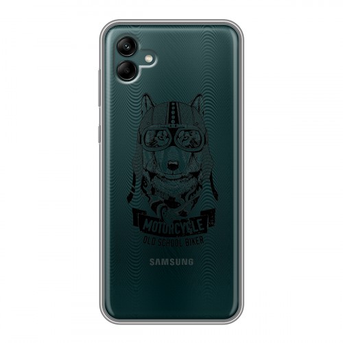 Полупрозрачный дизайнерский пластиковый чехол для Samsung Galaxy A04 Волки