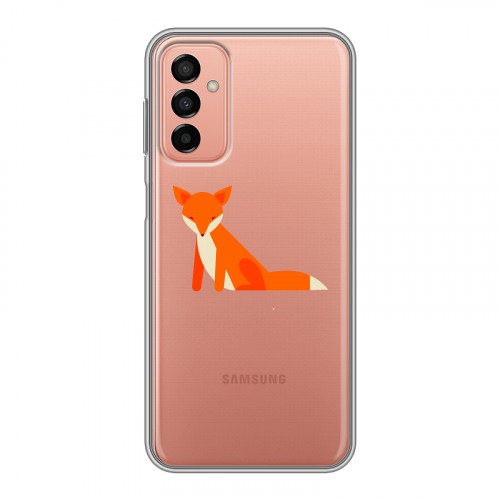 Полупрозрачный дизайнерский силиконовый чехол для Samsung Galaxy M23 5G Прозрачные лисы