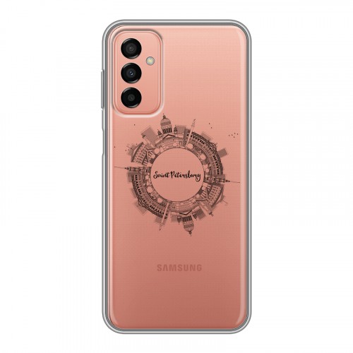 Полупрозрачный дизайнерский силиконовый чехол для Samsung Galaxy M23 5G Санкт-Петербург