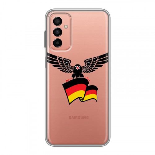 Полупрозрачный дизайнерский силиконовый чехол для Samsung Galaxy M23 5G Флаг Германии