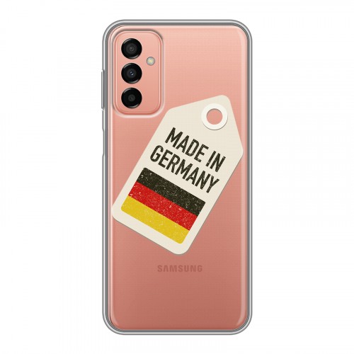 Полупрозрачный дизайнерский силиконовый с усиленными углами чехол для Samsung Galaxy M23 5G Флаг Германии