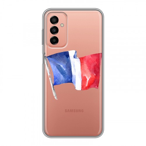 Полупрозрачный дизайнерский силиконовый чехол для Samsung Galaxy M23 5G Флаг Франции